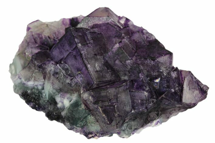 Purple Cubic Fluorite Crystal Cluster - China #128805
